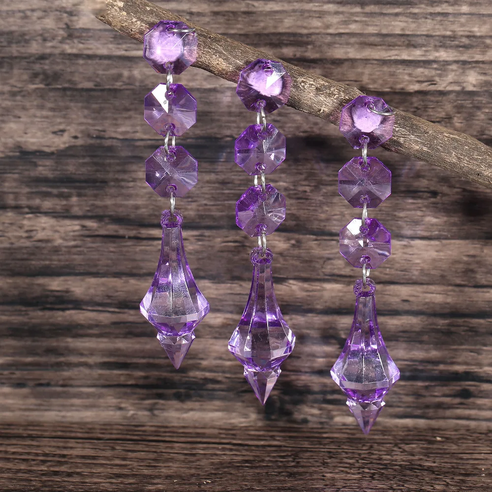 4 цвета 12x акриловый кристалл прозрачный бисер гирлянда восьмиугольная бисерная