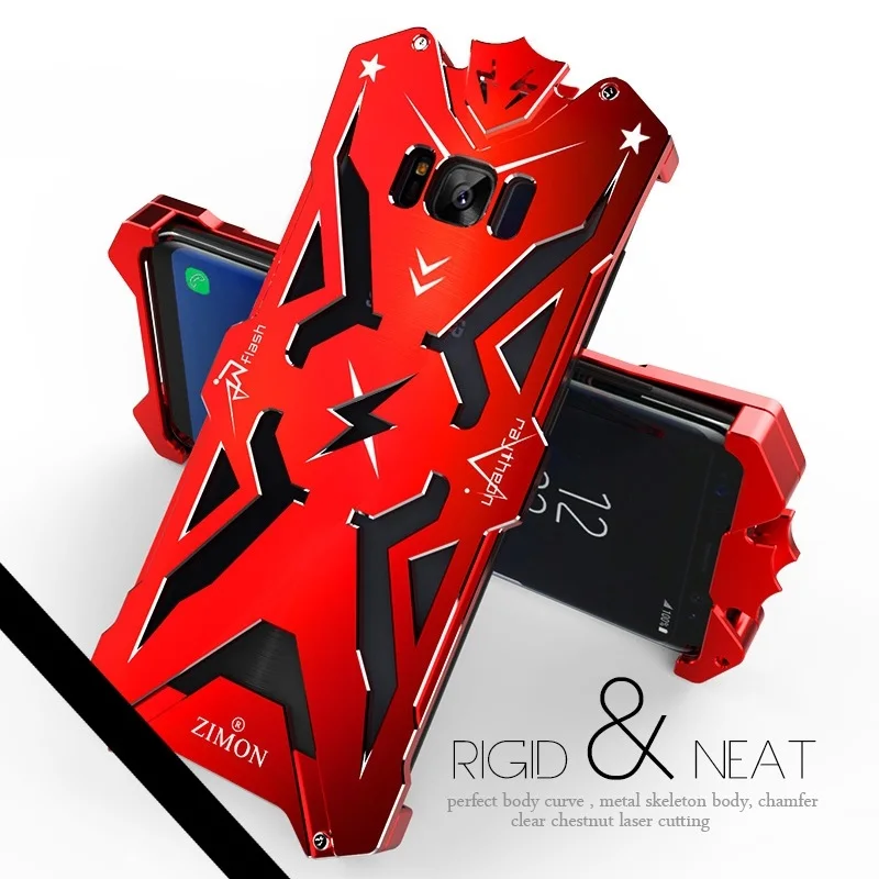 Red Zimon Тор IRONMAN Броня Алюминий металлический чехол для телефона для samsung S8 плюс рама противоударный чехол для samsung Galaxy S8 - Цвет: Red