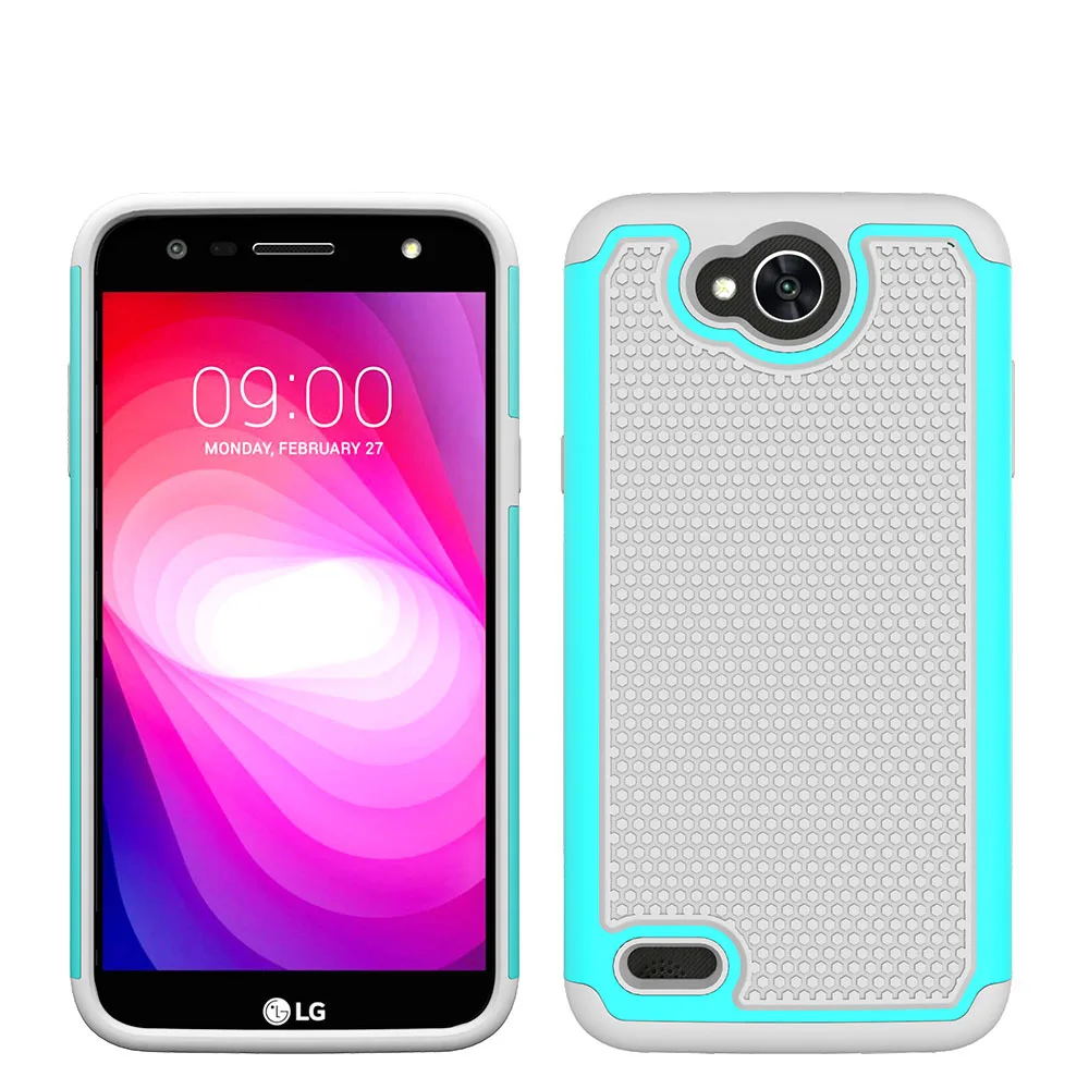 Heavy Duty Dual Layer Armor Case Shockproof Protective Cover For LG X Power 2/LV7/K10 Power/X Charge/Fiesta LTE/Fiesta 2 L64VL |