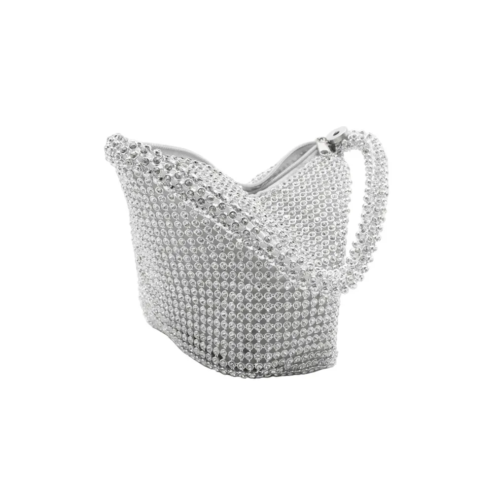 Женская сумка-клатч Aelicy однотонная блестящая вечерняя сумка на цепочке для