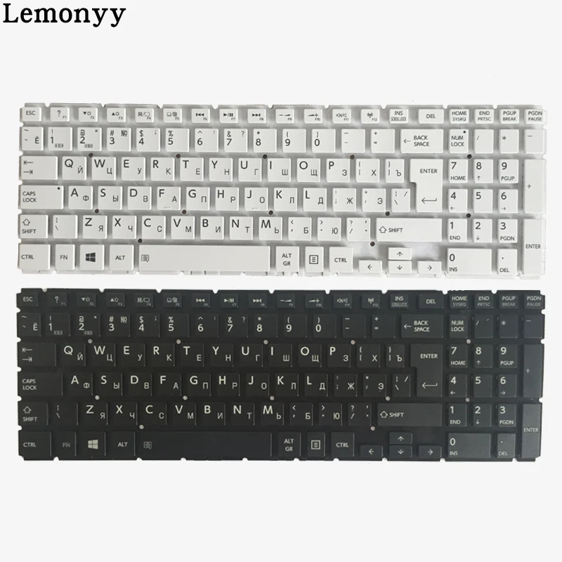Новинка Клавиатура для ноутбука Toshiba Satellite L50-B L55-B L50D-B L55DT-B S50-B S55-B русской клавиатуры ноутбука черный/белый