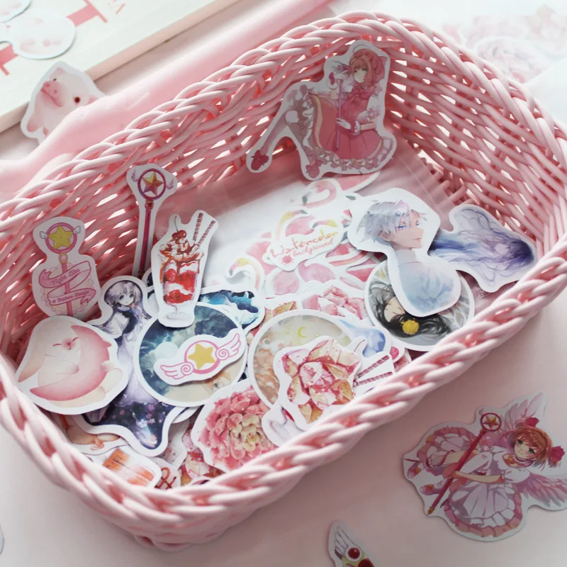 

Magical girl Flamingo Unicorn Decorative Cartoon Washi Stickers Scrapbooking Stick Label Diary Stationery Album Stickers