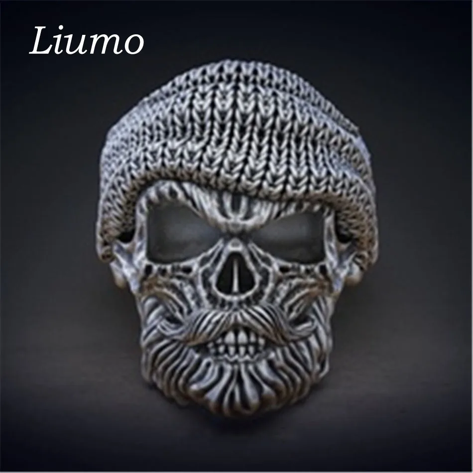 Модные мужские байкерские кольца Liumo из сплава с черепом и шляпой для пожилых Lr983 |