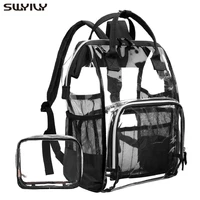 swyivy backbag woman pvc transparent backpack with small bags 2019 new lady shoulder school bag backpack for woman big capacity