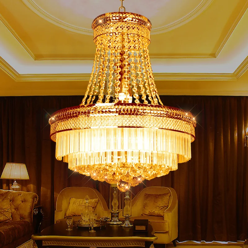 

SHIXNIMAO lamp crys European Style Deluxe crystal pendant living room dining room bedroom lamp new champagne crystal