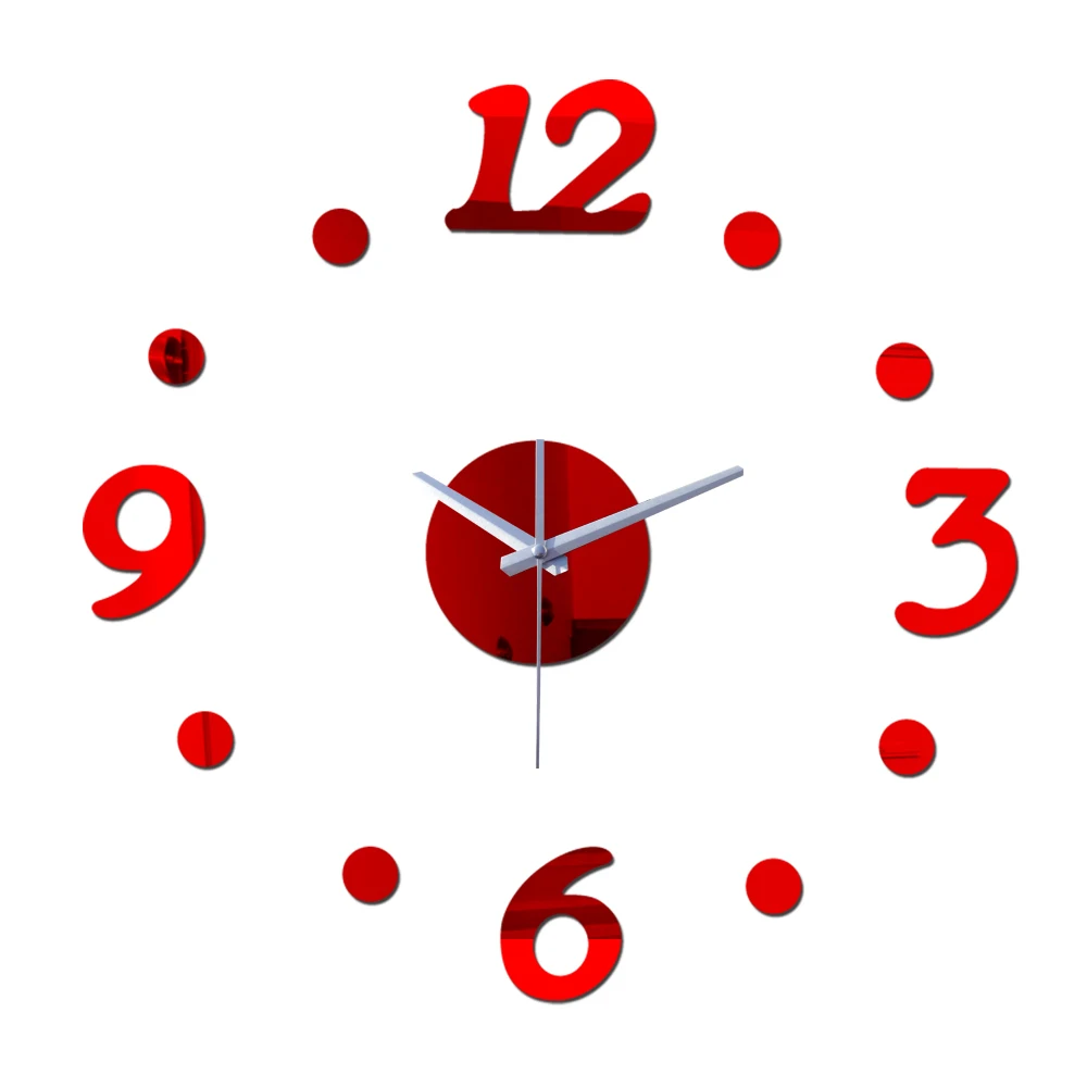 Новые Реальные Специальные diy abs пластиковые комнатные часы зеркальные настенные