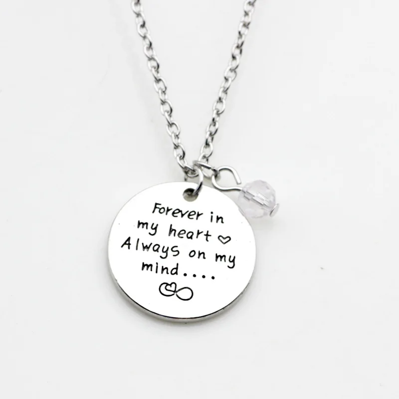 10 шт. ожерелье с надписью forever in my heart always on mind ювелирные изделия из сплава