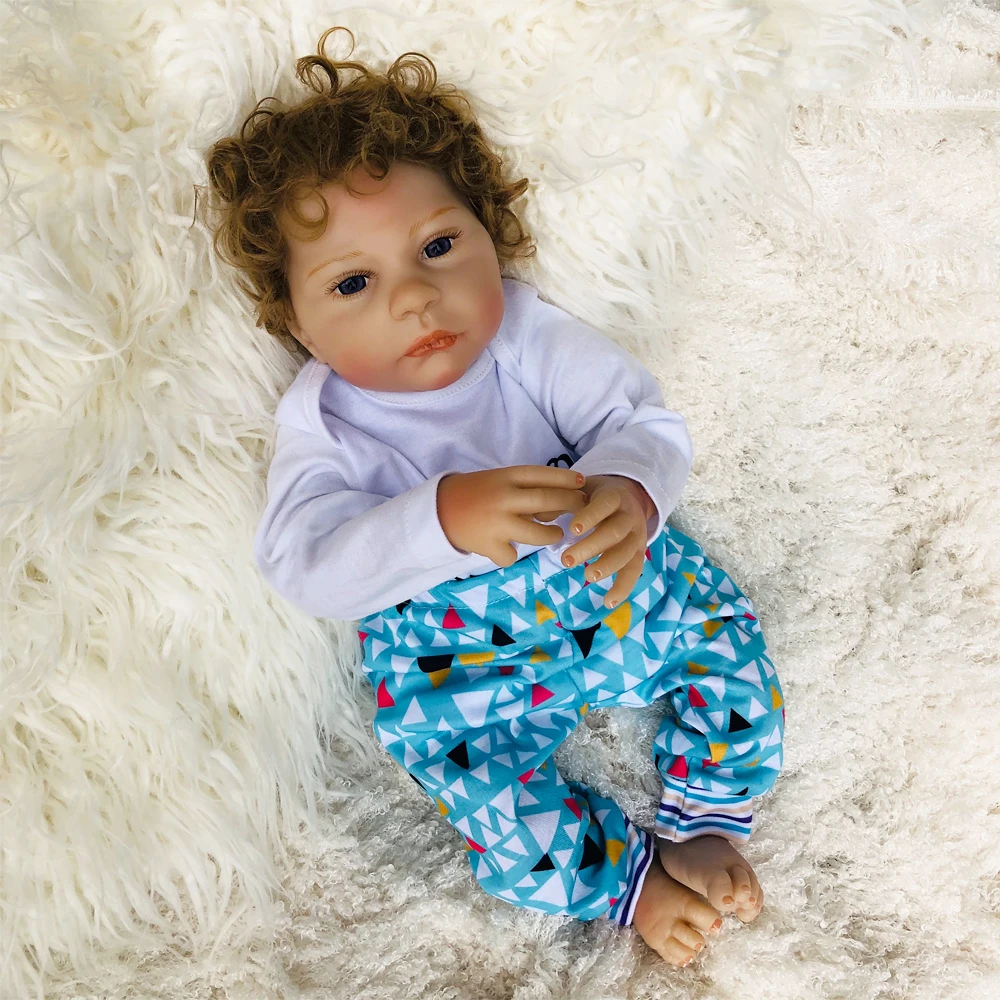 45CM reborn silicone babies dolls vinyl newborn fashion real boy Bonecas doll Bebe realistic baby kids birthday gift | Игрушки и хобби