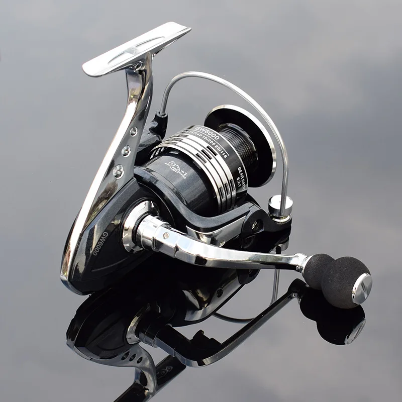 Deshion 13+1BB Black Stainless Steel Spinning Fishing Reel 1000-6000 Series Saltwater Casting Coil Reels | Спорт и развлечения
