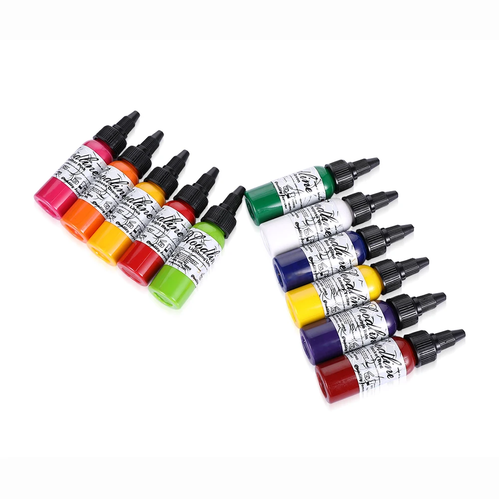 Новые пигменты для татуажа 14 цветов набор чернил 1 унц. ция 30 мл/бутылка | Красота и