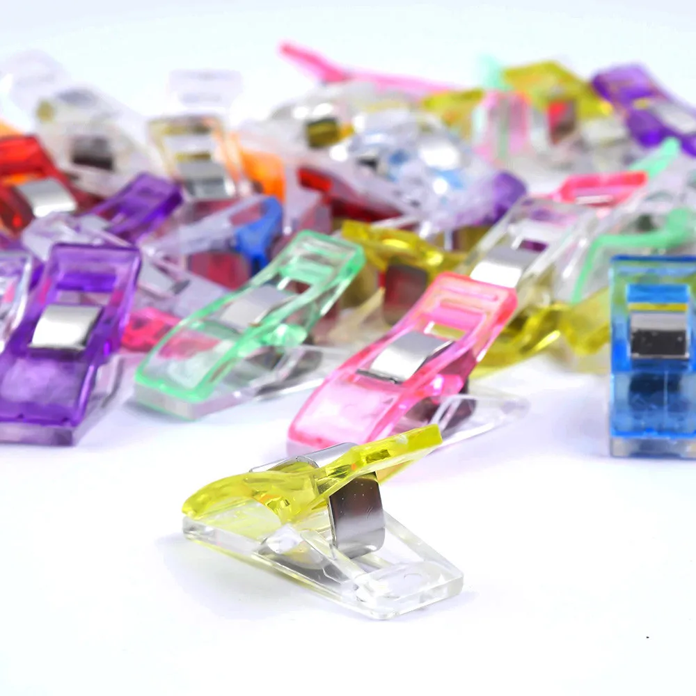 DIY Лоскутные разноцветные пластиковые чудо-зажимы держатель для ткани квилтинга