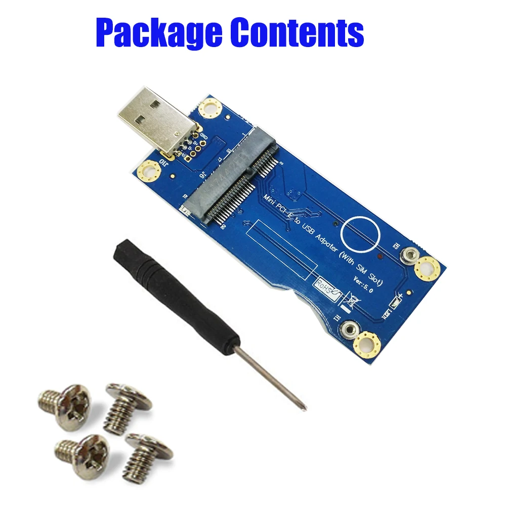 Mini PCI E к USB со слотом для SIM карты адаптер модуля WWAN LTE PCIE Card 2 0 настольному ПК с