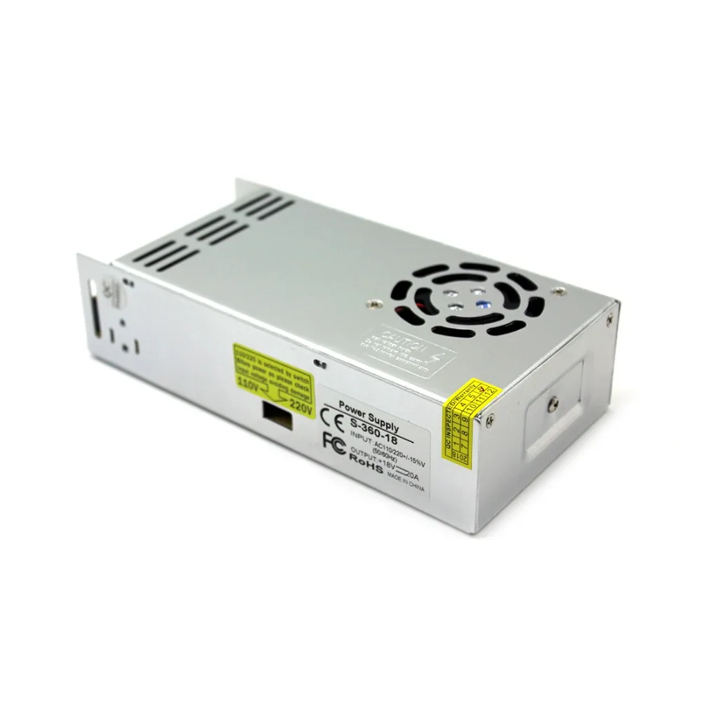 Импульсный источник питания DC18V 20A 360 Вт драйвер для ЧПУ 3D печатные трансформаторы