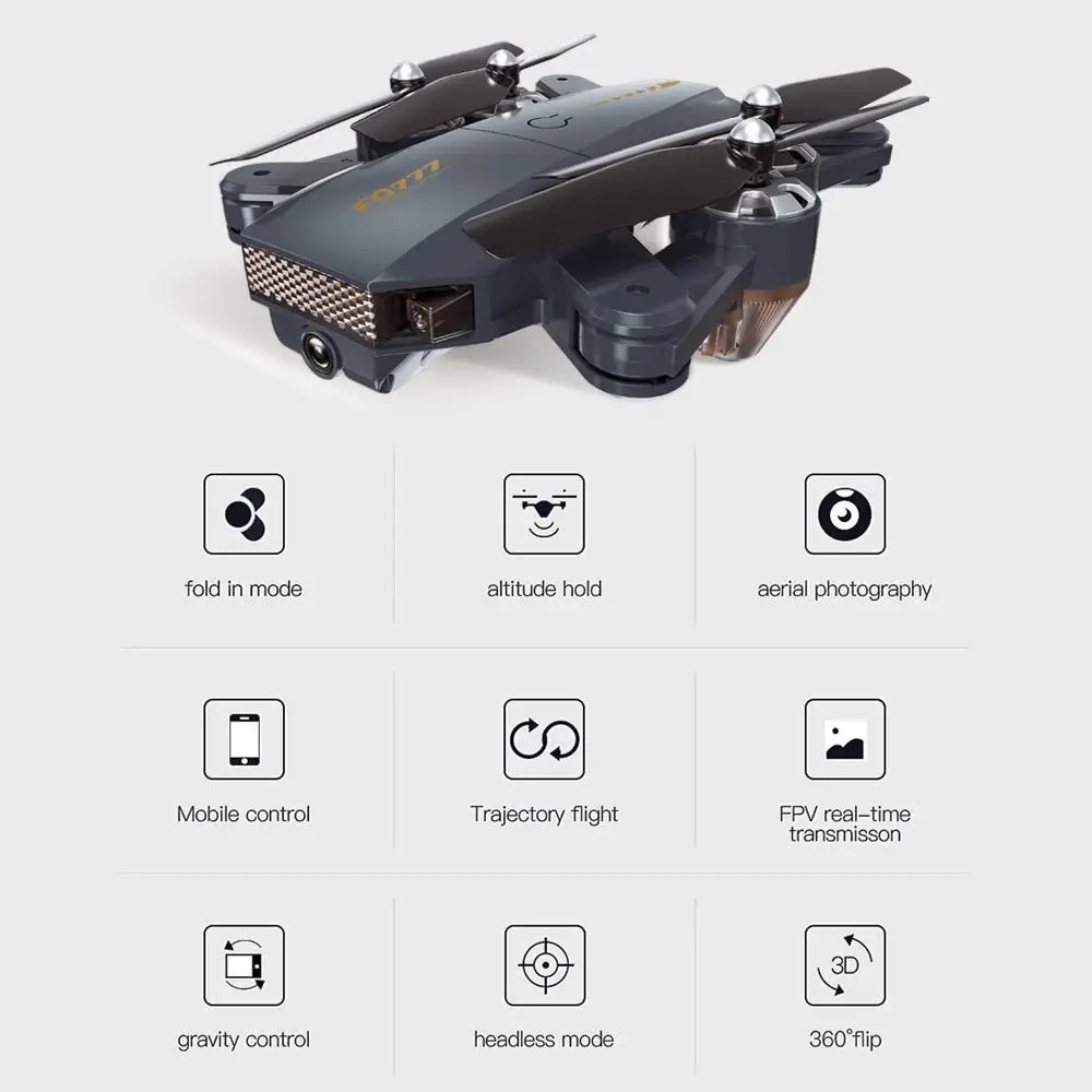 LeadingStar FQ777 FQ35 Wi Fi FPV Дрон с 720P HD Камера режим удержания высоты складной RC
