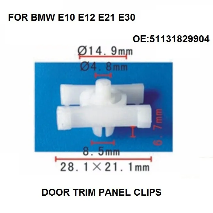 

x10 Pieces Door Side Impact / Rocker Moulding Clip for BMW E10 E12 E21 E30 51131829904