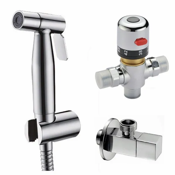 Термостатические Смесители для биде смесители краны + латунный ручной душ