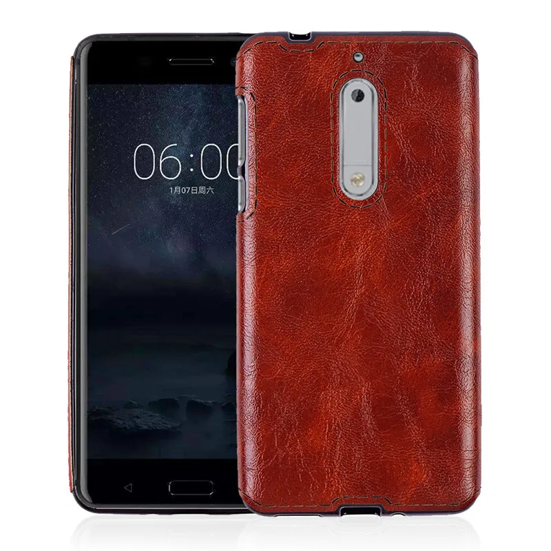 Для Nokia 5 Nokia5 2017 Чехол Мягкий Силиконовый ТПУ + искусственная кожа силиконовый