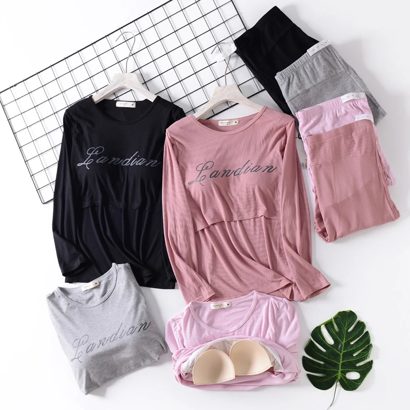 Одежда для сна беременных комплект из 2 предметов футболка грудного