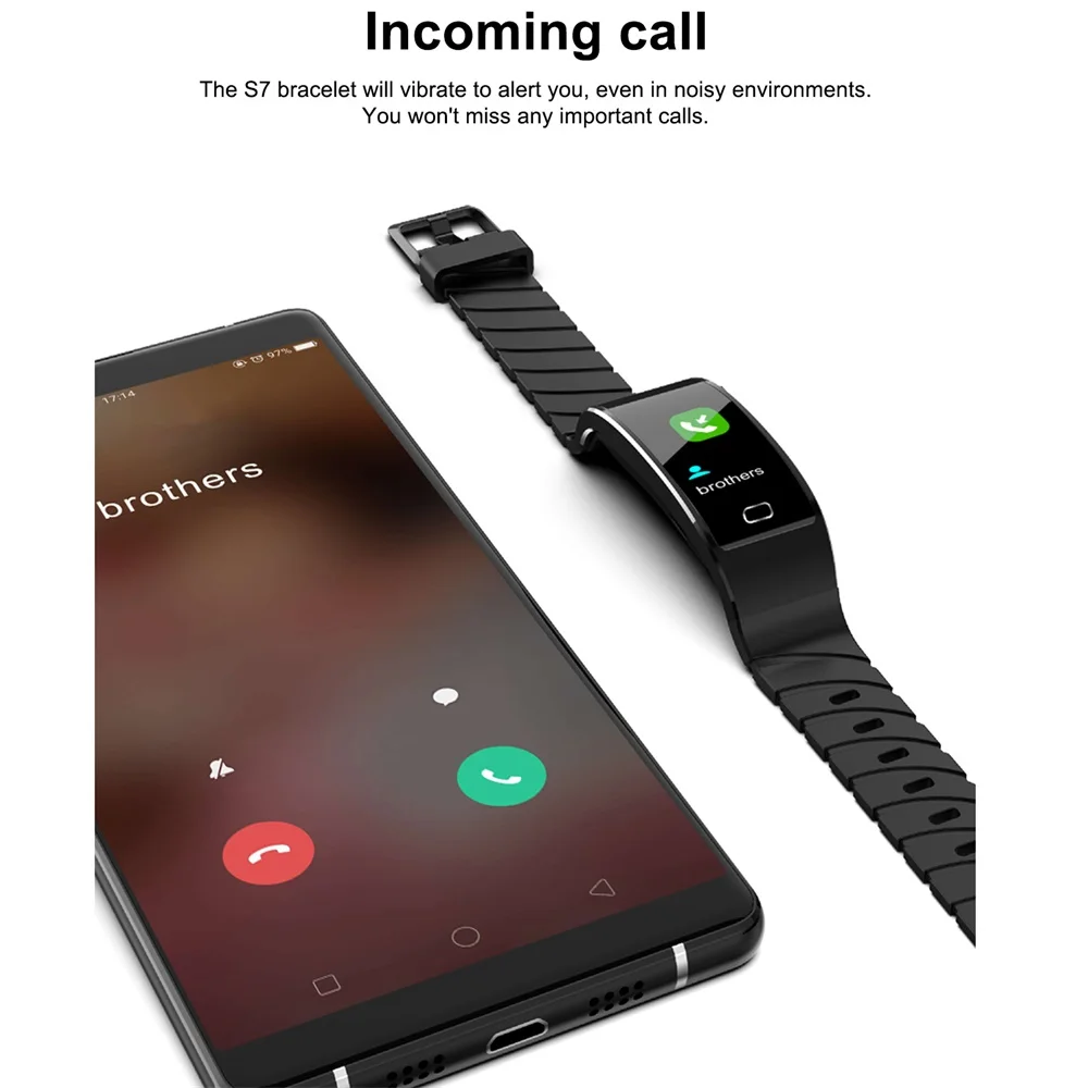 696 S7 смарт-браслет Цвет Экран IP68 Водонепроницаемый с экраном сердцебиения умные