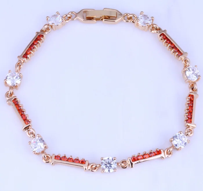 Новый дизайн желтый золотой красный имитация граната белый кубический цирконий