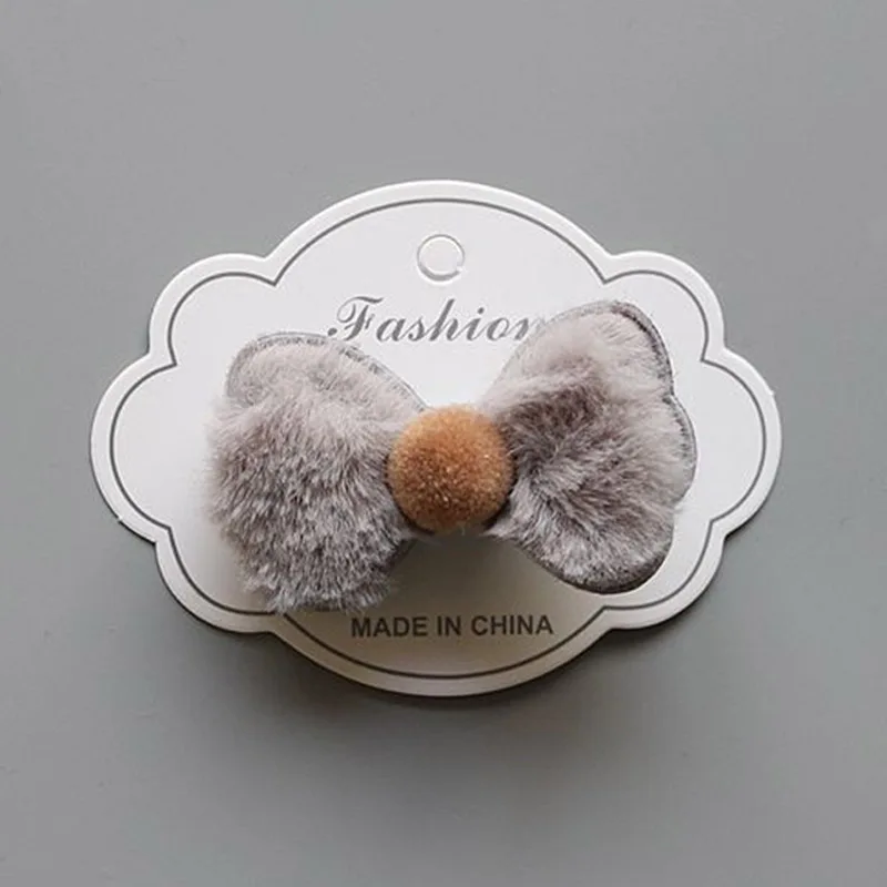N Hair pin Заколка для волос, повязка для волос, корона, резинка для волос, 1 шт., для девочек, конский хвост, держатель, бант, аксессуары для волос, искусственный мех, лента для волос, пушистая - Цвет: N Hair pin