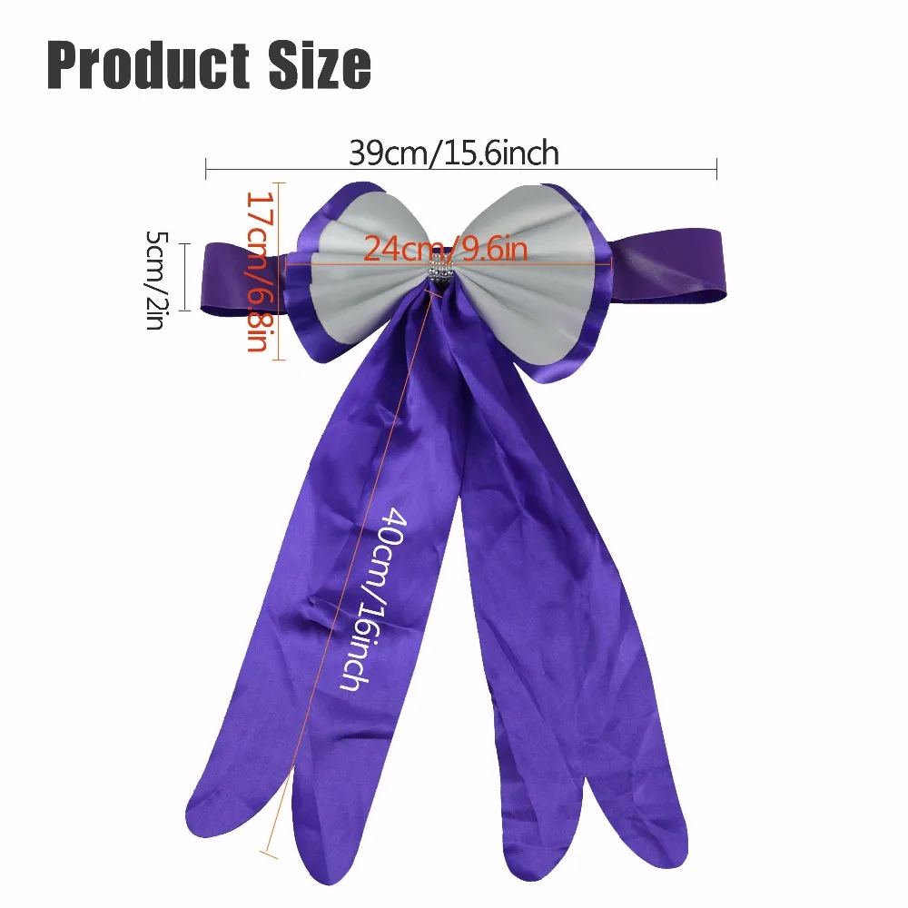 Оптом 50 шт./лот фиолетовый/синий/желтый двойной толстый стул с бантом в виде