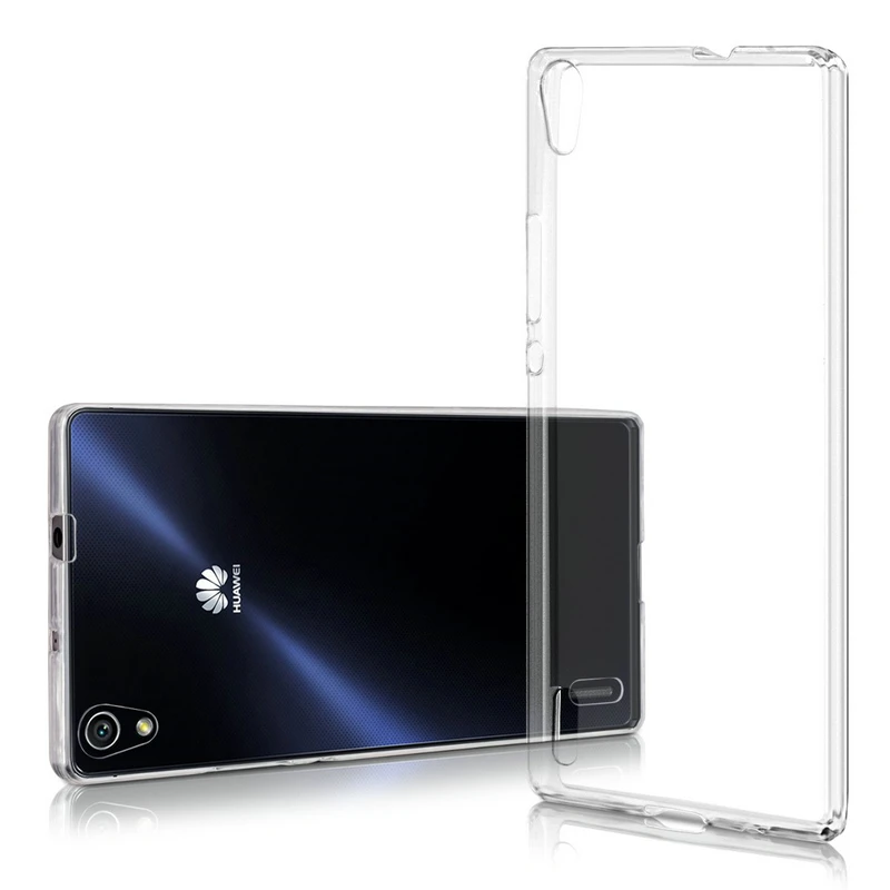 Чехол для huawei Ascend P7 TPU Силиконовый прочный прозрачный мягкий чехол двойная SIM