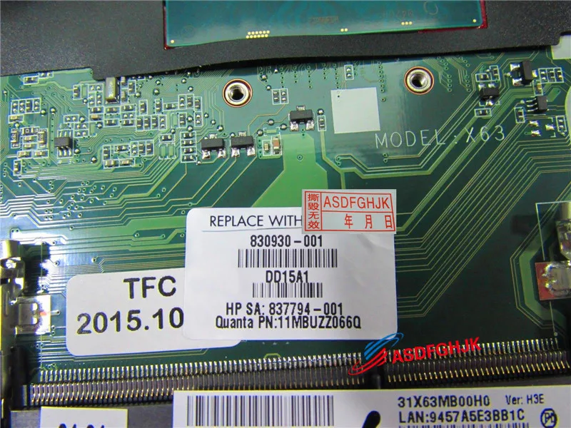 Оригинальная материнская плата BDL50 для ноутбука HP 15-AY с тестом i5-6200U Бесплатная