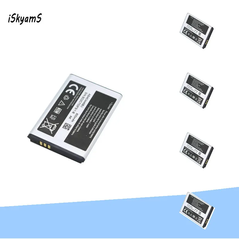 ISkyamS 5 шт./лот 800 мАч AB463446BU Сменный аккумулятор для Samsung SGH GH E251 E258 E350 E428 E500 X208 E900 E908 C512