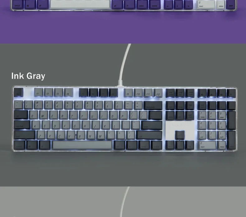 MAGICFORCE PBT Two-Color Moulding 108 Key Mechanical Keyboard Keycaps For Mechanical Keyboard Cute Mixed Color PBT Keycaps
