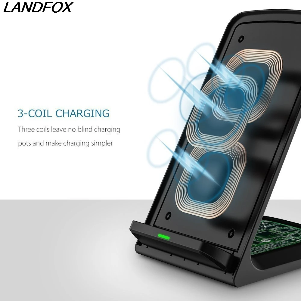 Новое беспроводное зарядное устройство с 3 катушками Беспроводная зарядка QI
