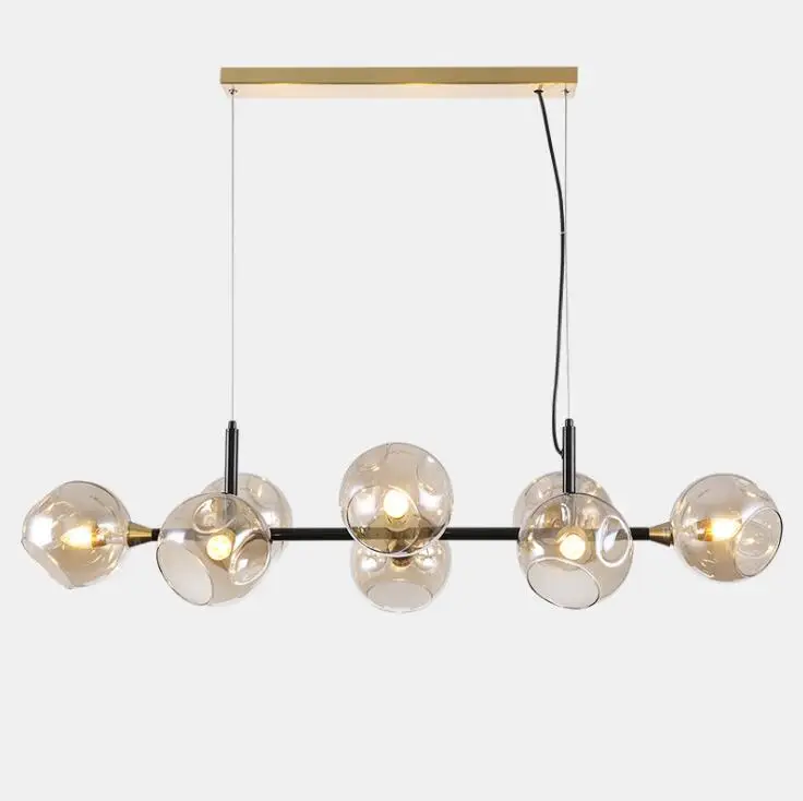 

Postmodern minimalist glass ball chandelier restaurant bedroom living room Nordic LED personality creative engineering lamps