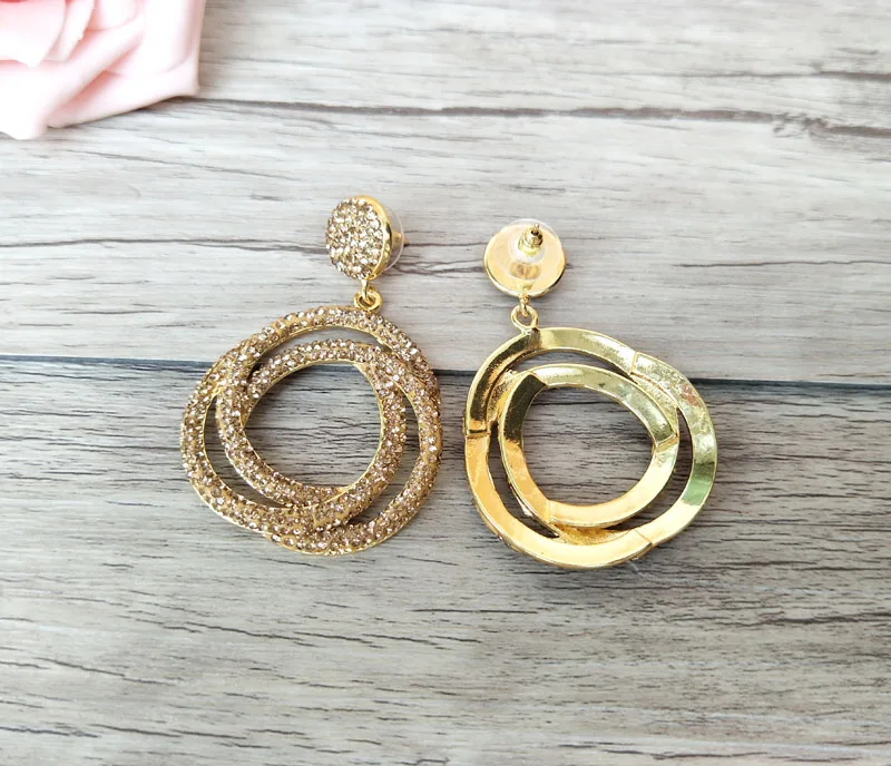 Модные женские серьги с цветами 4 пары серьги-подвески ручной работы со стразами