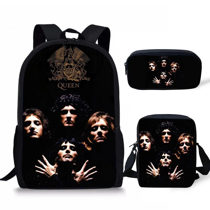 YQ2062CEK THIKIN детские школьные сумки queen группа Bohemian Rhapsody печать большой рюкзак 3 шт./компл. дети пользовательские студентов книжные сумки - Цвет: YQ2062CEK