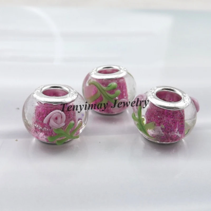 Новейший дизайн стеклянные бусины лэмпворк Европейские Бусины-подвески с