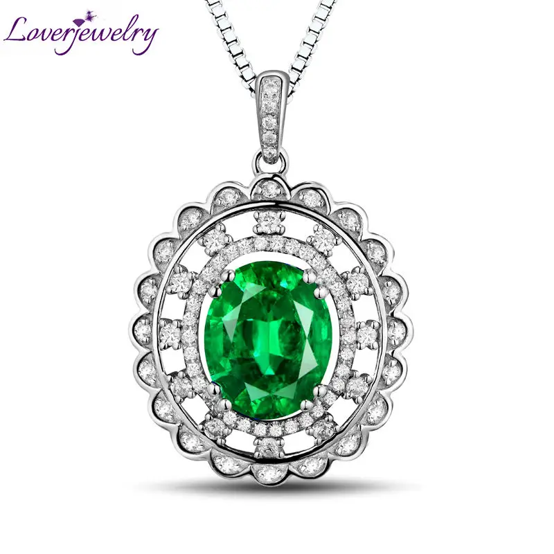 LOVERJEWELRY Красота Овальный 8x10 мм реальные 14Kt белого золота с бриллиантами Для