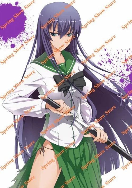 Бесплатная доставка HIGHSCHOOL OF THE DEAD Busujima Saeko зеленый моряк костюм Школьная форма для