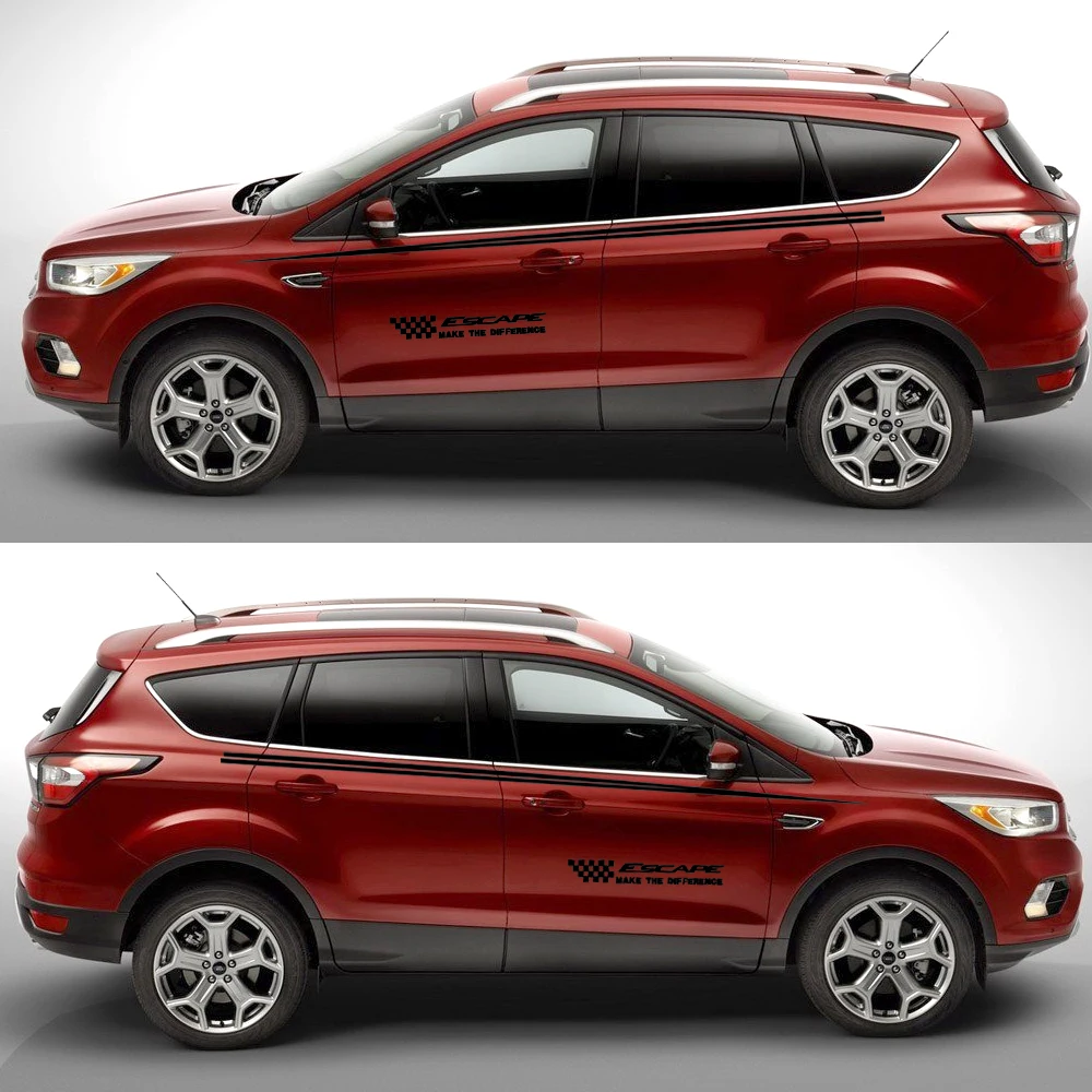 Наклейка с логотипом автомобиля s для Ford автомобильное Kuga наклейка с боковым корпусом наклейка DIY Украшение Автомобиля гоночная Наклейка Автомобильные аксессуары 280 см