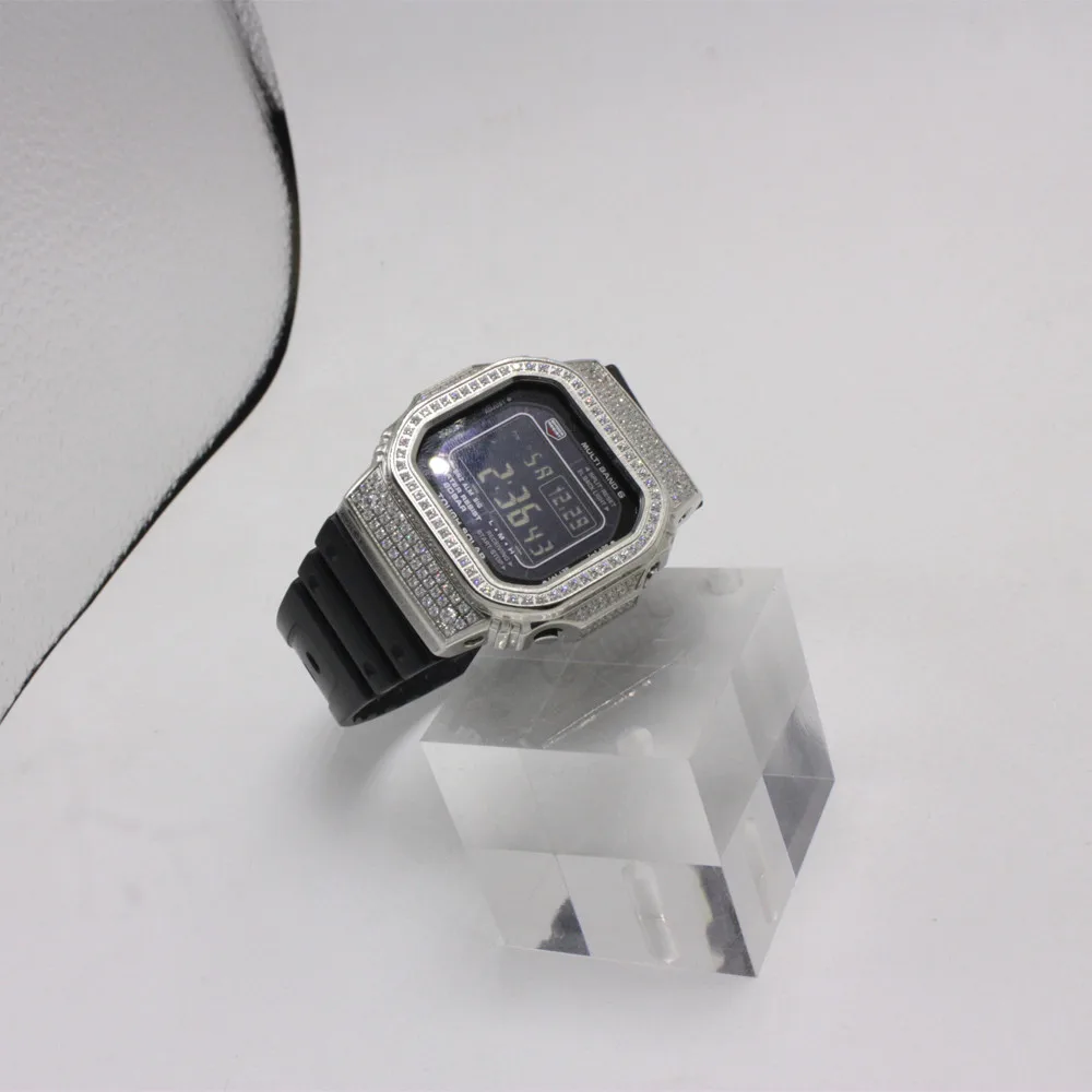 Алмазный металлический чехол для часов DW5600/5610 GW-5000 5035 из нержавеющей стали, рамка для браслета, аксессуары для часов