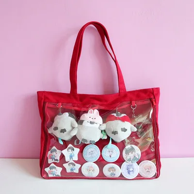 red Ita сумка для девочек в стиле Лолиты милая сумочка kawaii прозрачная сумка школьные сумки для девочек-подростков конфетные милые itabag сумки на плечо H252 - Цвет: red