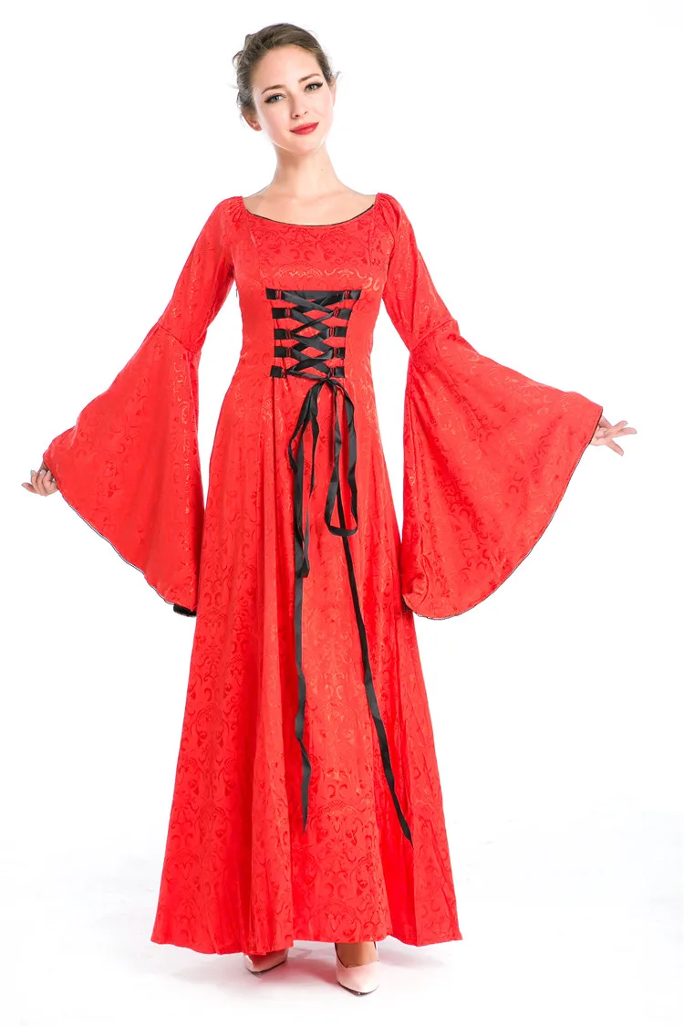 

Новинка 2015, красное, Европейское, королевское, винтажное, средневековое, эпохи викторианской эпохи, бальное платье, нарядный костюм на Хэлло...