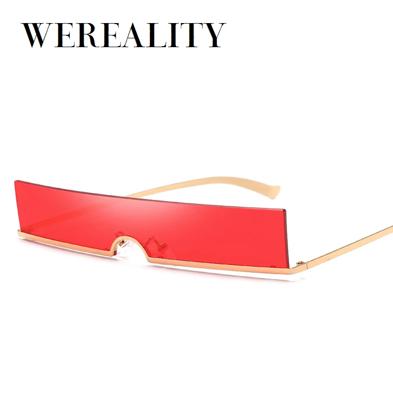 Мужские и женские прямоугольные солнцезащитные очки WeReality красные W00003S новинка
