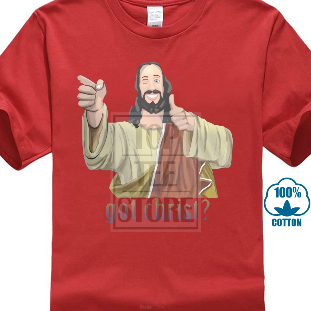 Красный Новая популярная мужская Черная футболка Jay And Silent Bob Got Christ Buddy Christ S 3Xl - Цвет: Красный