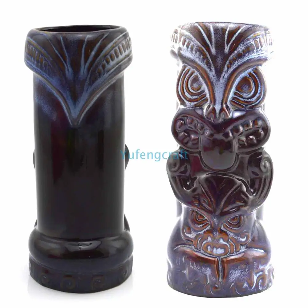 Горячая Распродажа керамическая кружка Tiki с прямым корпусом украшение для бара