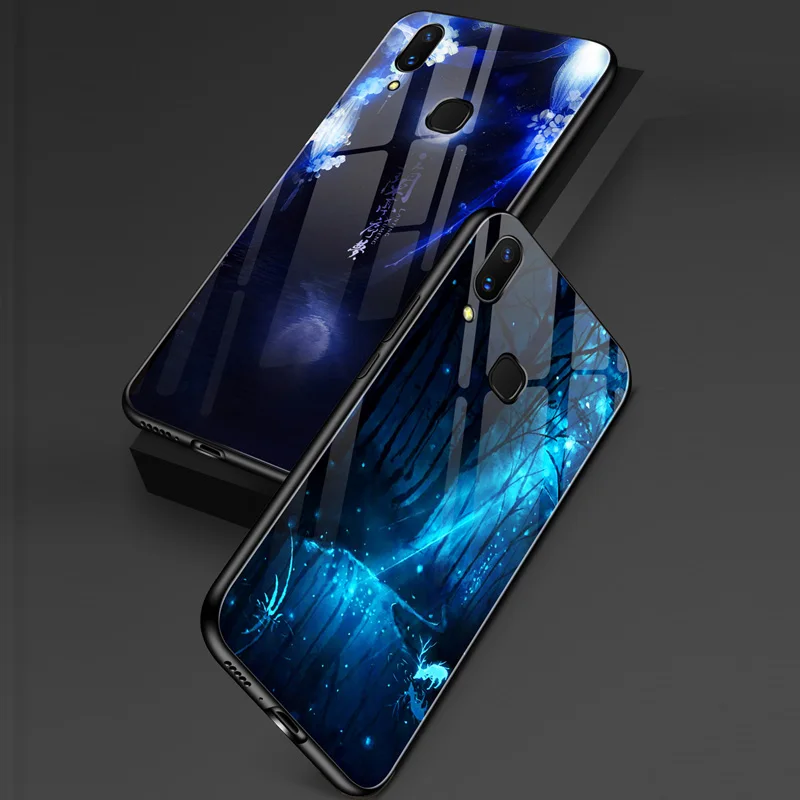 Роскошный чехол из закаленного стекла, задняя крышка для Vivo X21, экран, отпечаток пальца, TPC, мягкий чехол, закаленное стекло для Vivo X21 UD, чехол s, оболочка