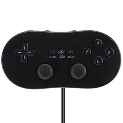 1st Generation Black Классический ABS проводной игровой контроллер, игровой пульт, Pro геймпад, джойстик с амортизатором для Nintendo wii первого и второго поколения - Цвет: 1st Generation Black