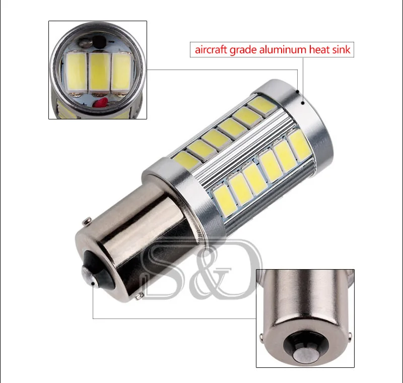 BA15S 33 SMD 5630 светодиодсветодиодный лампы высокой мощности 1156 супер белые