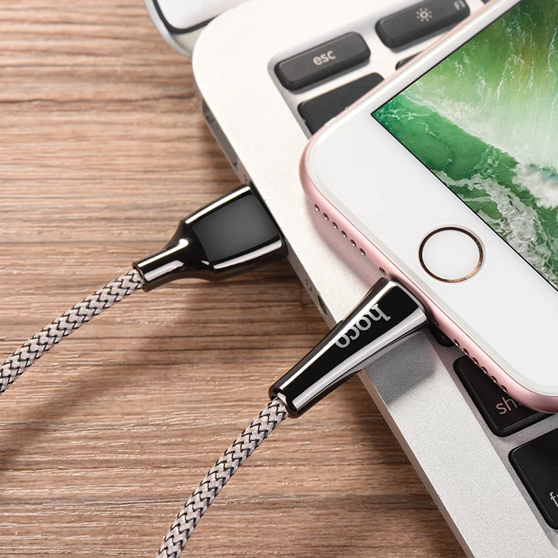 Hoco для iPhone мягкий свет данных Зарядка USB кабель 8 7 6 6s плюс 5 iPad Air мини зарядное