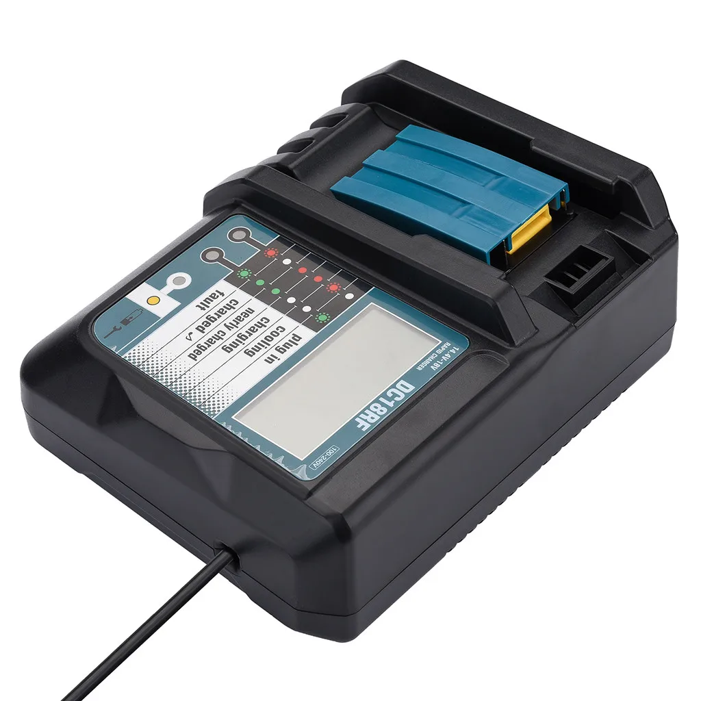 DC18RF литий-ионный аккумулятор зарядное устройство 2.1A Зарядка для Makita 14 4 в-18 в BL1830