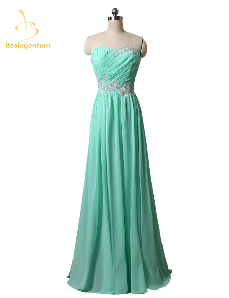 Женское шифоновое вечернее платье с аппликацией из бисера для выпусквечерние